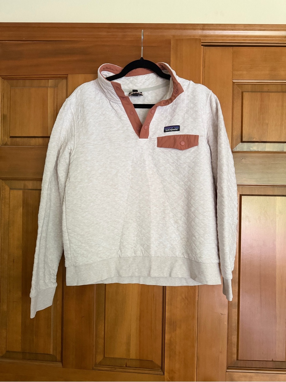 Patagonia Quilted Pullover in Light Heather and Clay